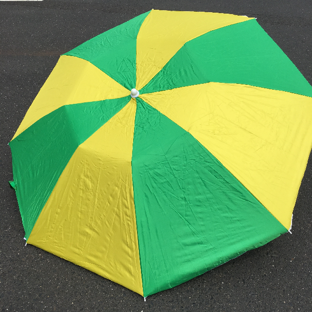 UMBRELLA, Beach - Green & Gold